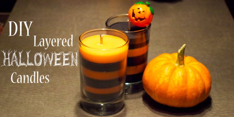 DIY Halloween Candles: Easy Layered Candles For Halloween