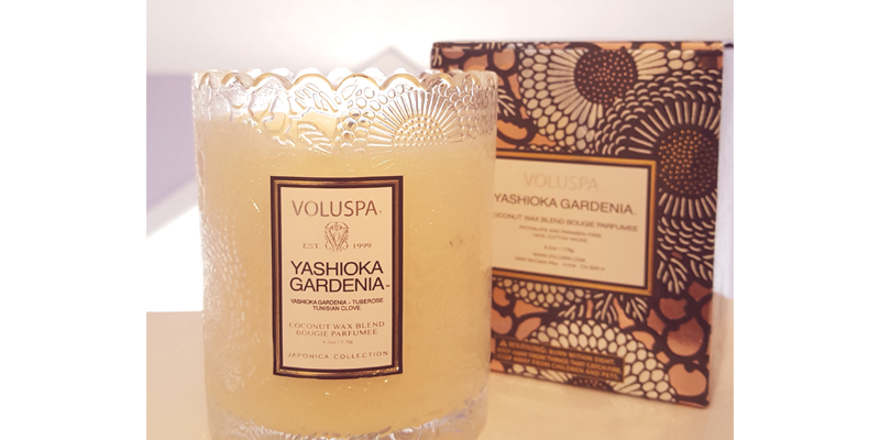 feat1 Candle Review: Voluspa, Yashioka Gardenia