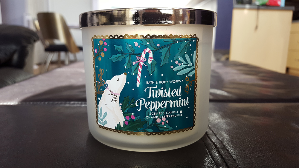 1 Bath & Body Works Twisted Peppermint 2019 Scented 3 Wick Candle 14.5 oz 