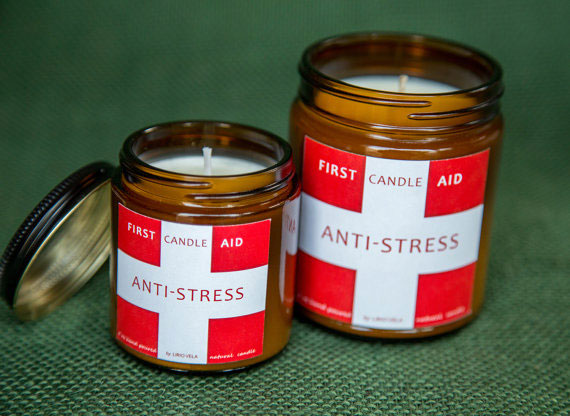 first aid anti stress candle