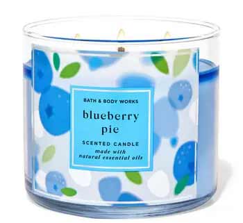 strongest smelling bath and body works candles blueberry pie