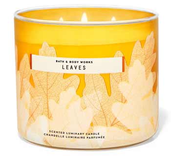 strongest smelling bath and body works candles leaves