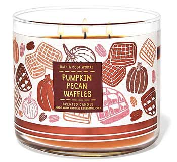 strongest smelling bath and body works candles pumpkin pecan waffles
