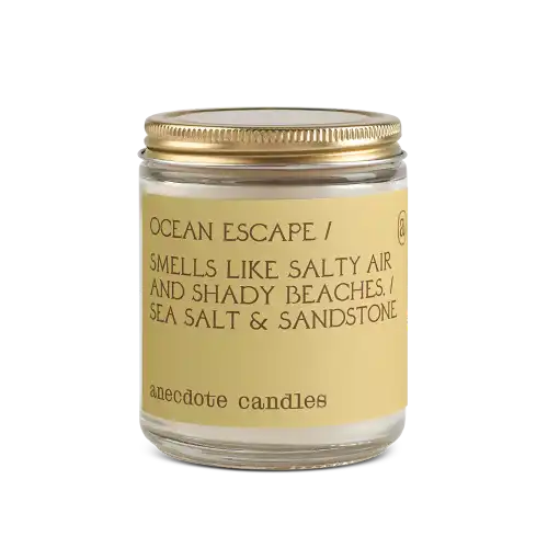 anecdote candles review OceanEscape Jar Lid Anecdote Candles Review + Brand Overview