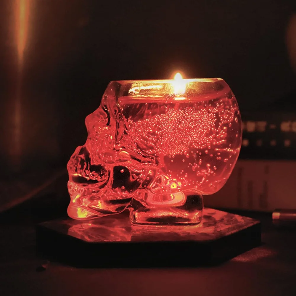 jelly wax skull candle